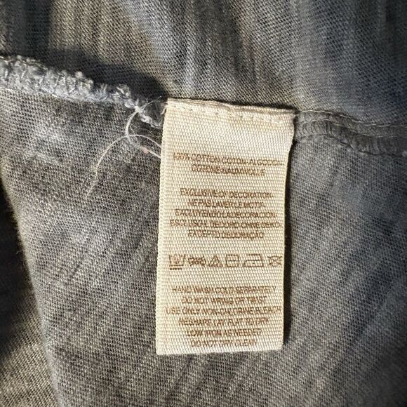 Free People Long Sleeve Sequined Gold Gray Cotton Henley Tee-shirt, Size Small - Picture 6 of 7